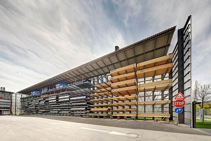 cantilever racking with roof galvanized