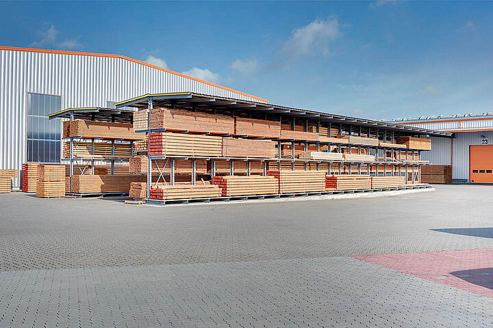 cantilever racking with roof