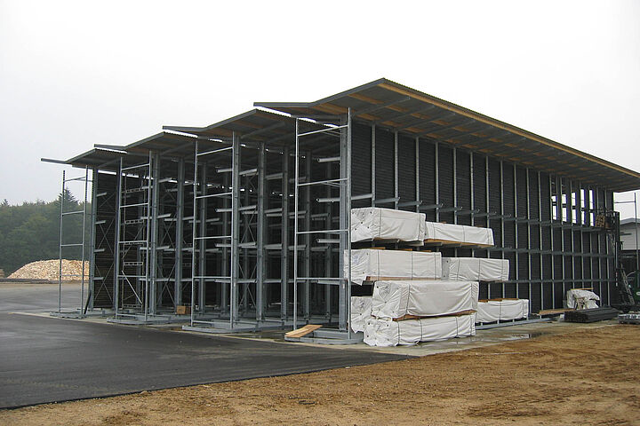 cantilever racking with roof