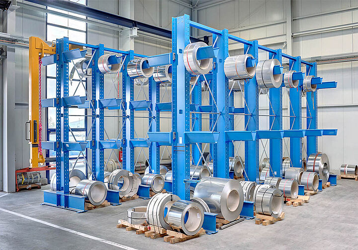 cantilever racking for coil storage