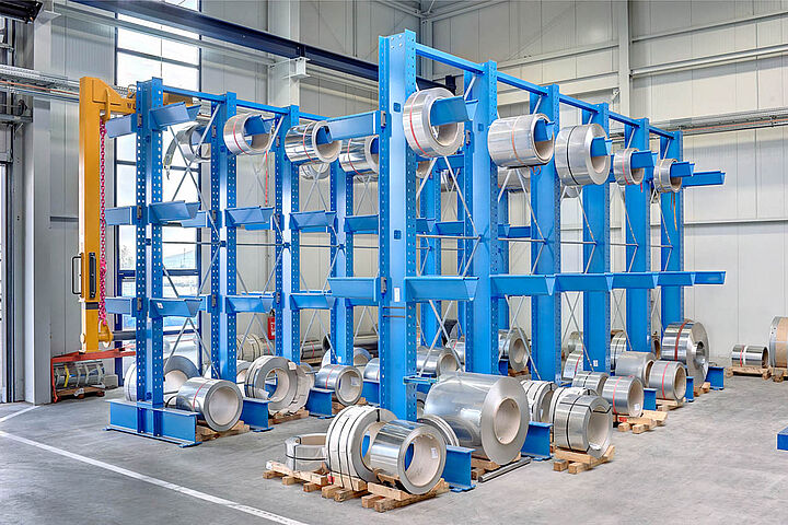 cantilever racking for coil storage