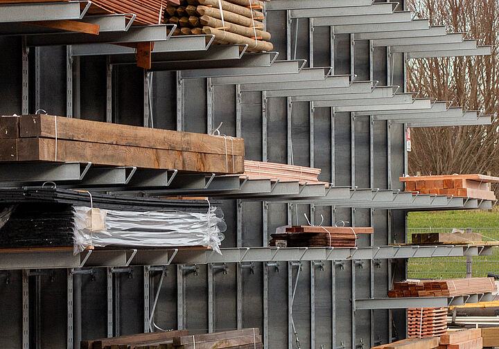 Cantilever racking for timber storage