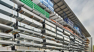 cantilever racking with roof galvanized