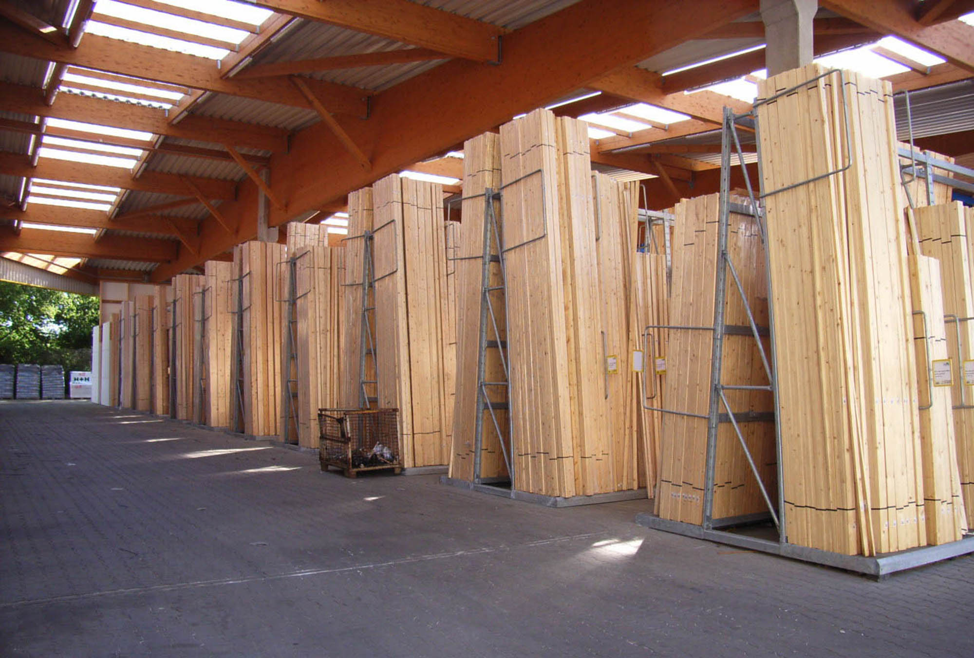 vertical racking system for timber traders
